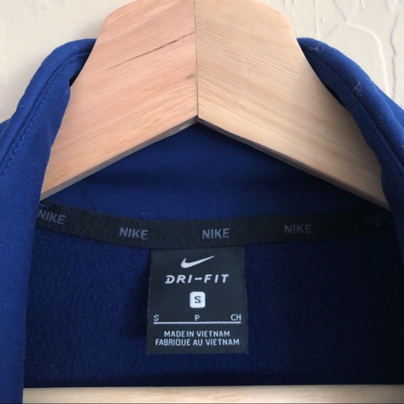 NIKE Dri-Fit Men’s Fleece Royal Blue Pullover quarter zip Sweater S - Picture 7 of 8